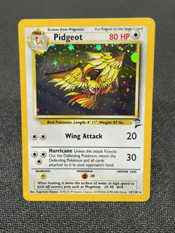 Pokemon TCG Pidgeot Holo 14/130 2000 Pokemon Base Set 2 Vintage - Image 1