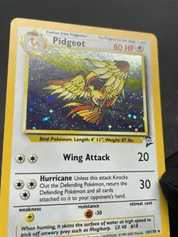 Pokemon TCG Pidgeot Holo 14/130 2000 Pokemon Base Set 2 Vintage - Image 3