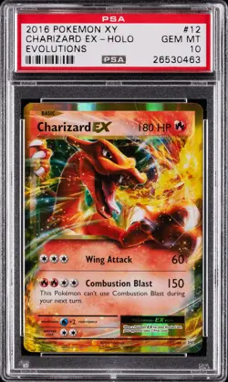 2016 POKEMON XY EVOLUTIONS #12 CHARIZARD EX PSA 10 - Image 1