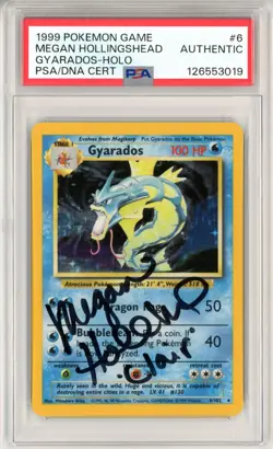 PSA Authentic Signed Eric Stuart Pokemon TCG Gyarados 006/102 Base Set Holo Rare - Image 1