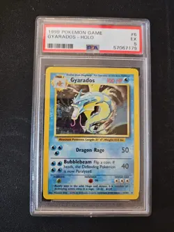 Gyarados 006/102 Base Set Holo 1999 Pokemon Card Game TCG PSA 5 - Image 1