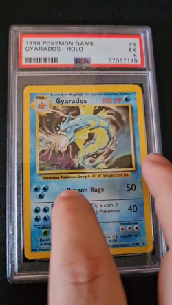 Gyarados 006/102 Base Set Holo 1999 Pokemon Card Game TCG PSA 5 - Image 2