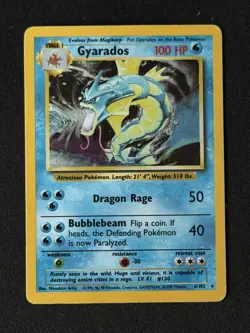 Gyarados 006/102 Base Set Holo Pokemon TCG MP-HP - Image 1