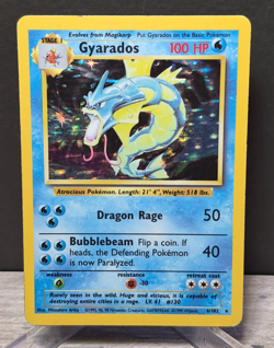 Pokemon Gyarados 006/102 Base Set Holo Rare 1999 Vintage WOTC TCG - Image 2