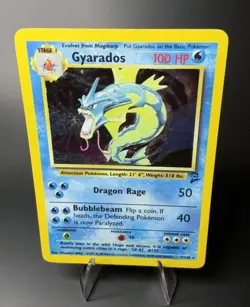 Gyarados 006/102 Base Set Holo Swirl By Tail Vintage Pokemon TCG LP WOTC 1999 - Image 1