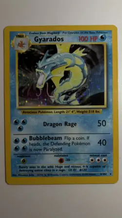 Pokemon TCG Gyarados 006/102 Base Set Vintage Holo Rare Unlimited LP - Image 3