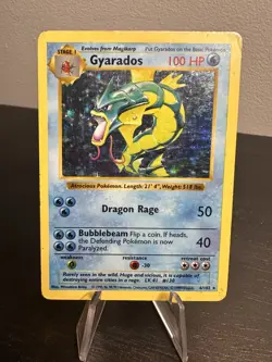 Gyarados 006/102 Base Set (Shadowless) Holo Pokemon TCG - MP - Image 1