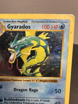 Gyarados 006/102 Base Set (Shadowless) Holo Pokemon TCG - MP - Image 2