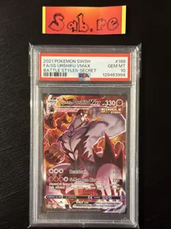 PSA 10 Single Strike Urshifu VMAX SWSH Battle Styles 168/163 Pokemon Card - Image 1