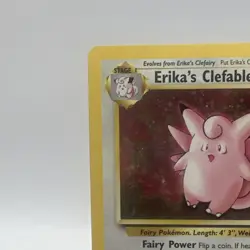 Pokemon TCG Erika's Clefable Gym Heroes Holo Rare Card 3/132 NM Condition - Image 2