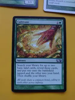 MTG card x3 Cultivate, Wood Elves, Llanowar Elves 3 green cards - Image 2