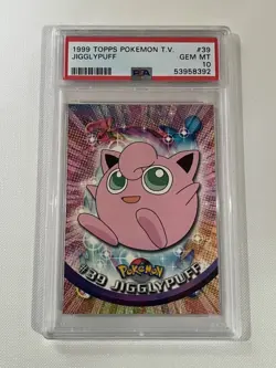 1999 Topps Pokemon TV Animation Edition Series 1 Jigglypuff #39 PSA 10 GEM MINT - Image 1