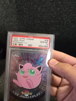 PSA 10 2000 Pokemon Game Topps Chrome Jigglypuff TV Rare Base Series 1 GEM MINT - Image 5