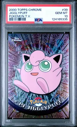 2000 TOPPS CHROME POKEMON T.V. #39 JIGGLYPUFF PSA 10 - Image 1