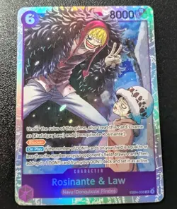 One Piece CCG Rosinante & Law The Azure Seas Seven SR Foil EB04-038 NM - Image 1