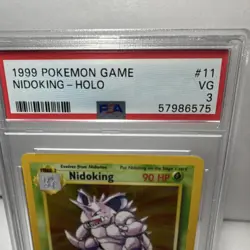 Pokemon TCG Nidoking Base Set 11/102 Holo Rare PSA 3 1999 - Image 2