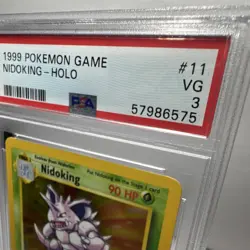 Pokemon TCG Nidoking Base Set 11/102 Holo Rare PSA 3 1999 - Image 3