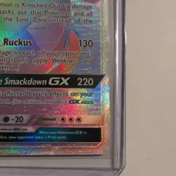 Pokemon Tyranitar GX Card 223/214 Sm-Lost Thunder Secret Rainbow Holo Rare (NM) - Image 4