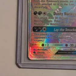 Pokemon Tyranitar GX Card 223/214 Sm-Lost Thunder Secret Rainbow Holo Rare (NM) - Image 5