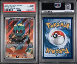 2025 POKEMON MEG EN-MEGA EVOLUTION ILLUSTRATION RARE #146 MARSHADOW PSA 10 - Image 3