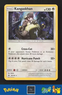 2017 Pokemon SM Sun & Moon Base Set 99/149 Kangaskhan - Image 1