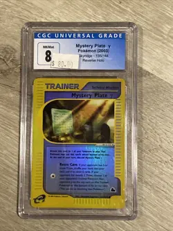 Pokemon 2003 Mystery Plate Y 135/144 Skyridge Reverse Holo CGC 8 - Image 1