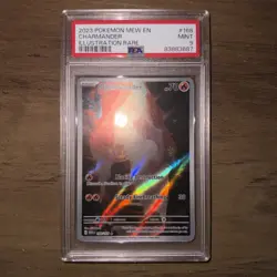 2023 POKEMON MEW EN-151 ILLUSTRATION RARE #168 CHARMANDER PSA 9 - Image 1