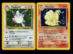 Ninetales 13/130 Wigglytuff 19/130 Base Set 2 2000 Vintage Pokemon Card Lot WOTC - Image 1