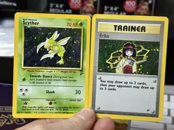 Scyther 17/130 Base Set 2 Erika 16/132 Gym Heroes Vintage Pokemon Card Lot WOTC - Image 3