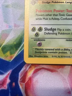 Pokemon Vintage 1999 Fossil Set 13/62 Non-Holo Card Muk 1st Edition WOTC - Image 2