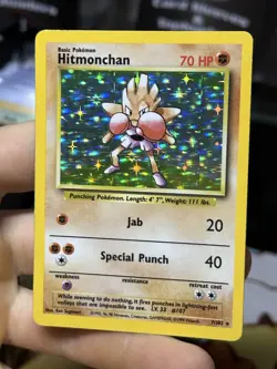 Vaporeon 12/64 Jungle Hitmonchan 7/102 Base Set Vintage Pokemon Card Lot WOTC - Image 3