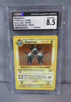 MAGNETON #9/102 Pokemon Base Set Shadowless Holo 1999 CGC 8.5 Near Mint/Mint+ - Image 1