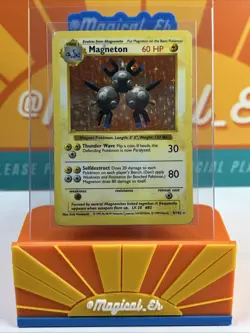 Magneton #9 Shadowless Holo Rare Base Set Pokemon TCG 1999 HP - Image 1