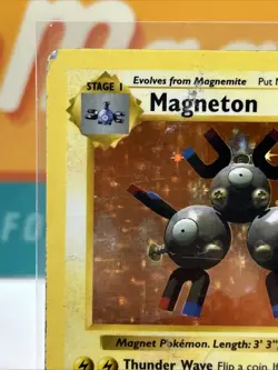Magneton #9 Shadowless Holo Rare Base Set Pokemon TCG 1999 HP - Image 4