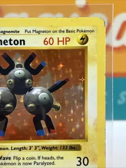 Magneton #9 Shadowless Holo Rare Base Set Pokemon TCG 1999 HP - Image 5