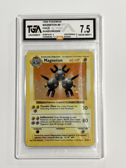 1999 Pokemon Shadowless Base Set 9/102 TGA 7.5 - NM+ Magneton Holo - Image 1