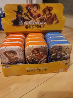 One Piece TCG Tin Pack Set Vol. 2 Set Lot Of 12 TS-02 Display English New - Image 1