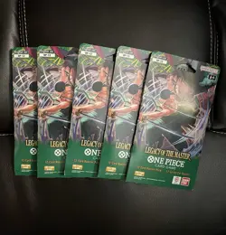 Sleeved Booster Pack - One Piece TCG OP12 Legacy Of The Master Sealed- Lot Of 5 - Image 1