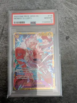 Monkey D Luffy 119 Alternate Art OP05- 119 Awakening of the New Era Foil PSA 10 - Image 1