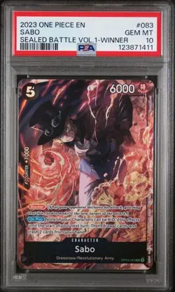 PSA 10 Sabo OP04-083 Sealed-Battle Vol.1 Winner 2023 One Piece (Gem Mint 10) - Image 1