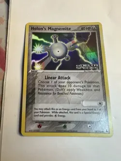 Pokemon TCG Holon's Magnemite EX Delta Species 70/113 Reverse Holo Stamped NM/LP - Image 1