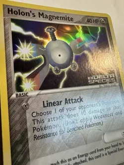 Pokemon TCG Holon's Magnemite EX Delta Species 70/113 Reverse Holo Stamped NM/LP - Image 2