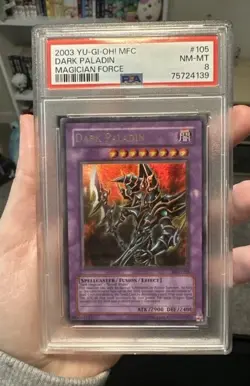 Dark Paladin (Reprint Artwork) MFC-105 Magician's Force Unlimited PSA 8 - Image 1