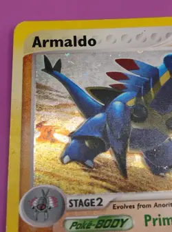 Armaldo 1/100 Sandstorm Holo Swirl Rare Vintage Ereader Pokemon Card - Image 4
