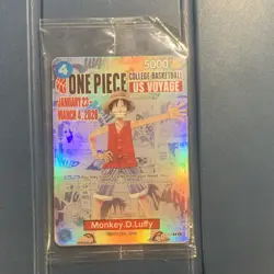 One Piece Monkey Luffy card- Gonzaga game 1/24/26. Bandai Namco - Image 1