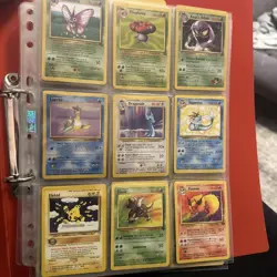 Pokemon TCG WOTC Bundle x 9 Cards Base Set 1999 Vintage all rare - Image 1