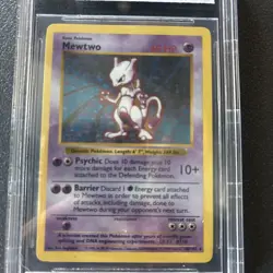 Mewtwo Shadowless 1999 Vintage Pokemon #10 Graded Pokemon Cards, Pokemon Base - Image 3