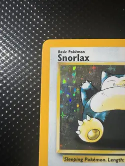 1999 Pokemon SNORLAX Jungle Set NO SYMBOL ERROR Misprint HOLO Rare Card 11/64 MP - Image 2