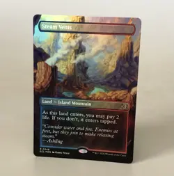 MTG Steam Vents - Borderless Foil - 348 Lorwyn Eclipsed ECL NM - Image 1