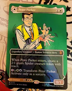 Peter Parker (0232) (Borderless) Marvel's Spider-Man Foil MTG - Image 1